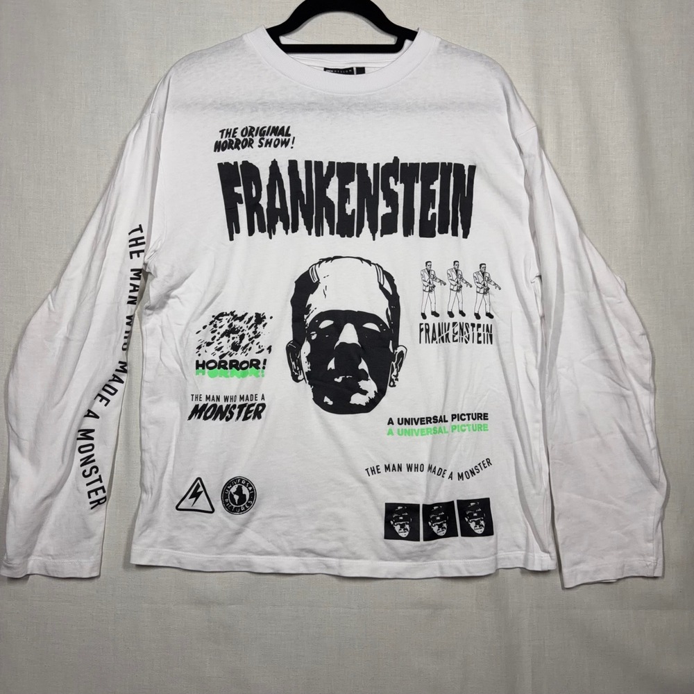 ASOS Design Shirt Mens Extra Small Frankenstein Universal Monsters Spooky Boris